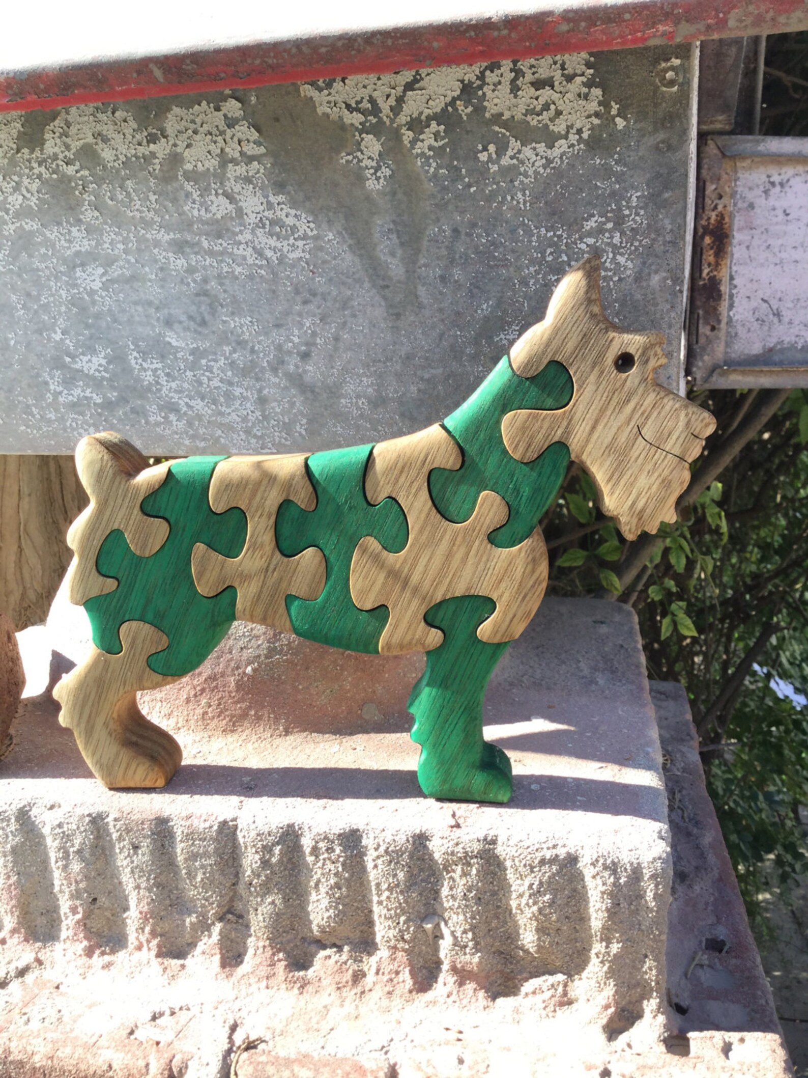 Wooden Dog Puzzle Wooden Scotish Terrier Puzzle Quality Wood Etsy