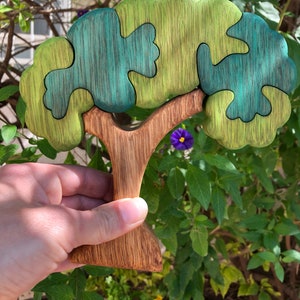 Vibrant Tree of Life Puzzle Eco-Chic Wooden Jigsaw, Interactive Family Game, Nature-Inspired Gift image 5