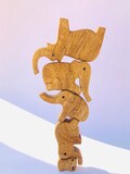 5 Handmade Wooden Elephant Tower Balance Game - 5-Piece Stacking Puzzle - Creative Family Fun & Decor - Eco-Friendly Toy product logo