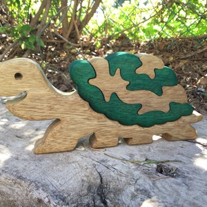 Custom 4-Piece Wooden Turtle Puzzle for Kids 3-4 Years Optional Baby Turtle Add-On Eco-Friendly, Educational Toy image 7