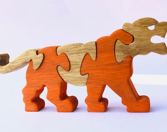 Wooden Tiger puzzle, Beautiful Birthday gift.