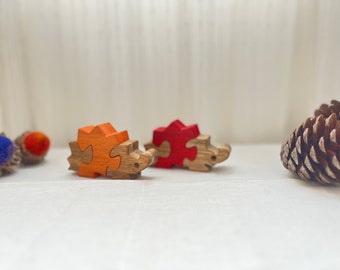 Set of 5 Baby Puzzles - Wood Animal Puzzles - Kids' Game - Collectible Decor - Educational Play