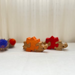 Set of 5 Baby Puzzles - Wood Animal Puzzles - Kids&#39; Game - Collectible Decor - Educational Play
