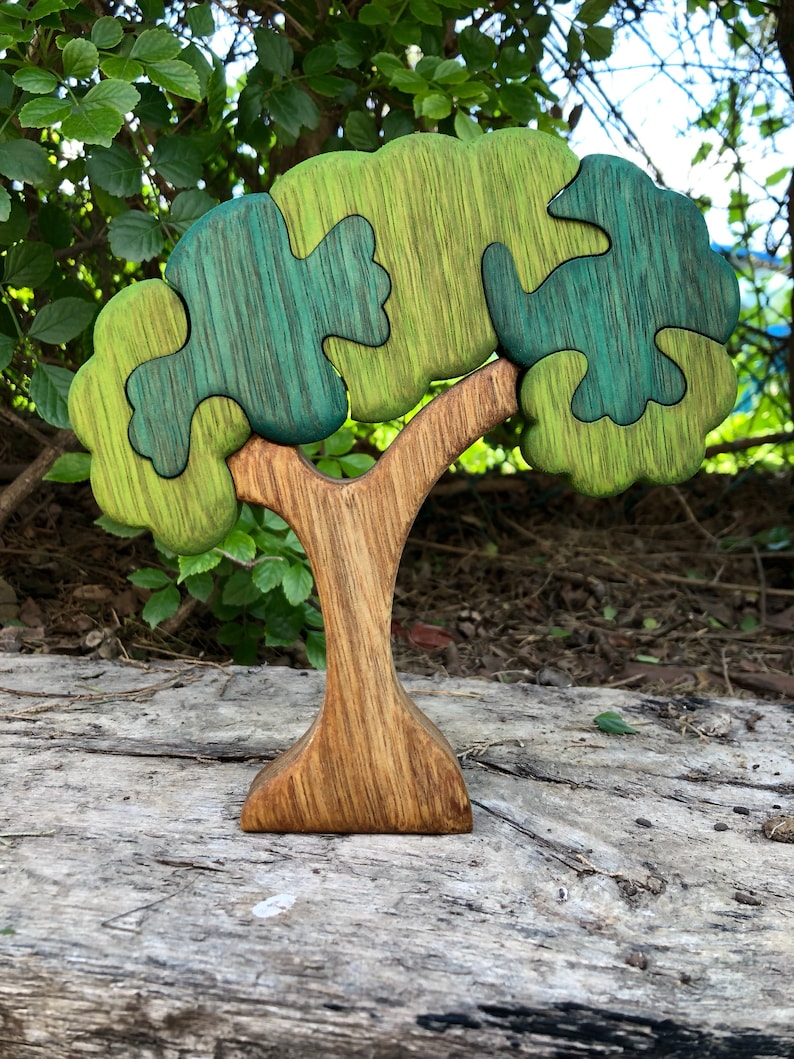 Vibrant Tree of Life Puzzle Eco-Chic Wooden Jigsaw, Interactive Family Game, Nature-Inspired Gift image 3