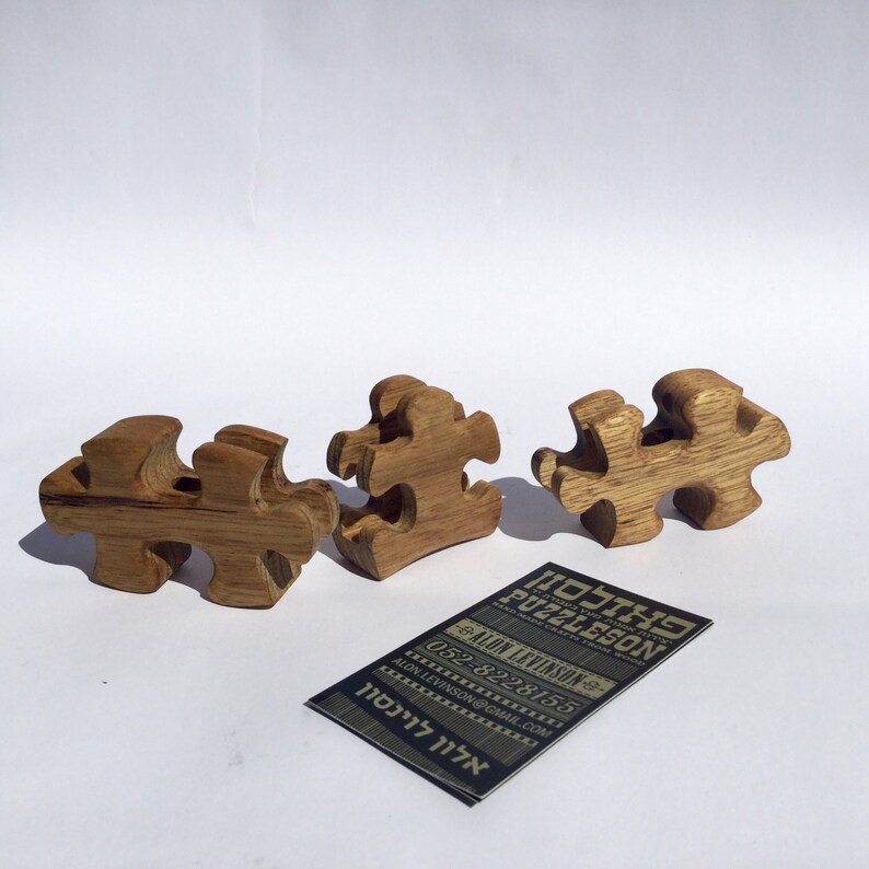 Business card holder Wood puzzle that holds business cards Etsy