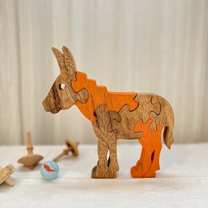 Wooden Toys- Wood Puzzle- Wooden Donkey puzzle- Jigsaw Puzzle- Gift For Kids
