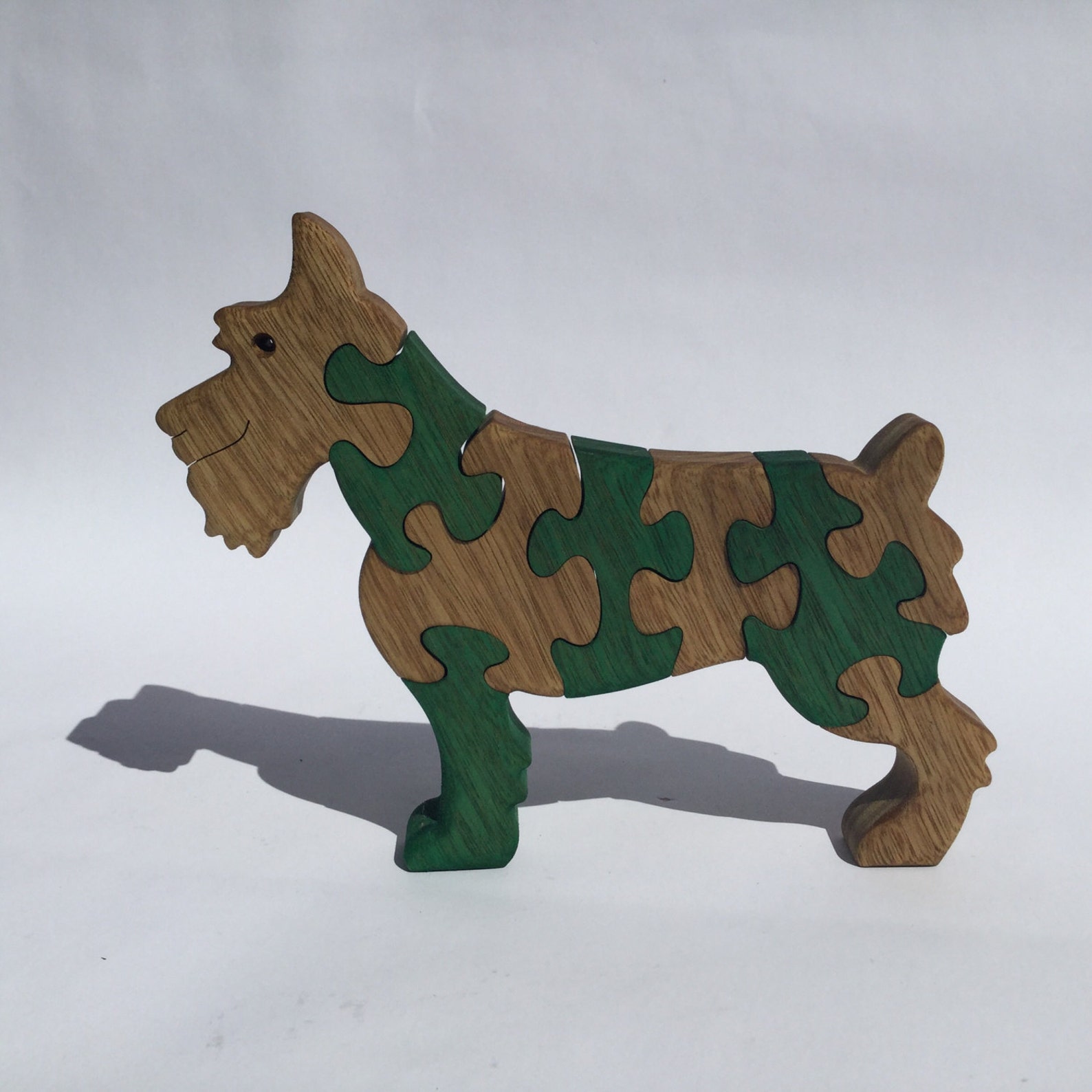 Wooden Dog Puzzle Wooden Scotish Terrier Puzzle Quality Wood Etsy