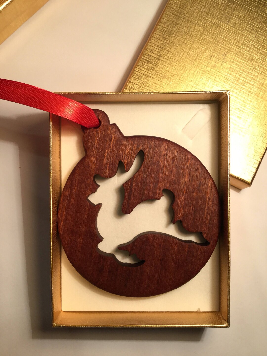 Wooden Hand Cut Christmas Ornaments Deer Cutout. Etsy