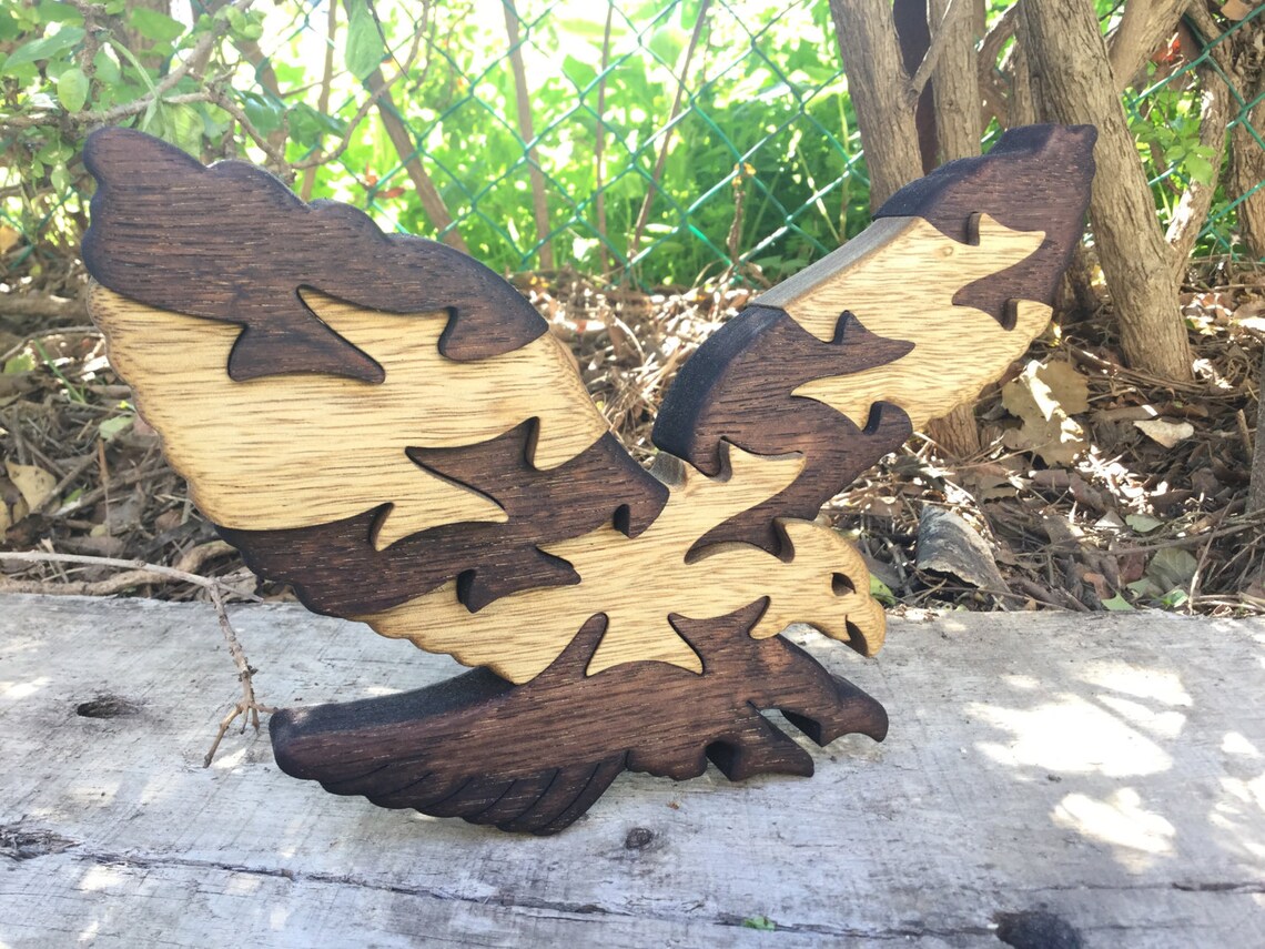 Wooden Eagle puzzle Wooden puzzle for children & adults. Etsy