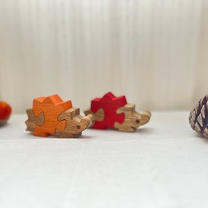 Set of 5 Baby Puzzles - Wood Animal Puzzles - Kids&#39; Game - Collectible Decor - Educational Play