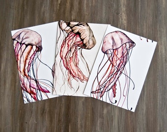 Jellys/3 Postcards - Digital Print