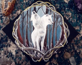 Wolf- Wolf /Acryl auf Leinwand