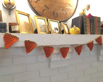 Crochet Pumpkin Pie Bunting/Garland