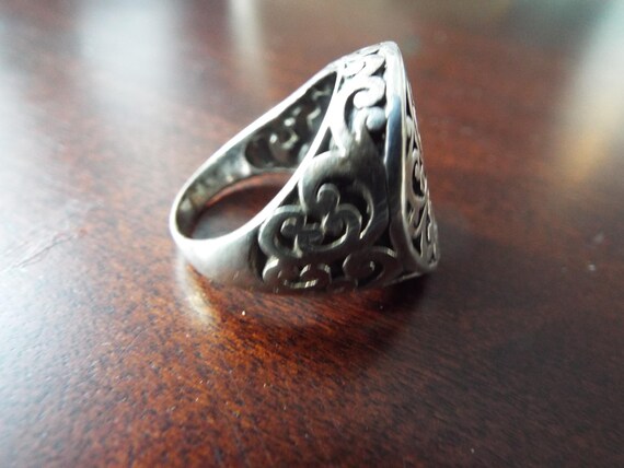 sterling silver statement  ring size 9 unisex jew… - image 4