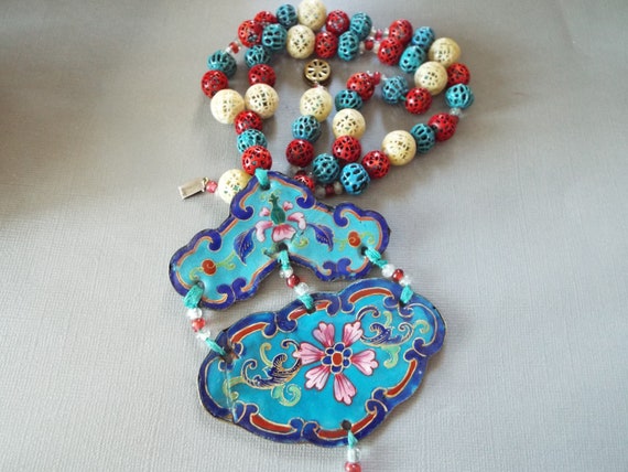 enamel Asian necklaces painted hand Naked photo Irish mix pornstar