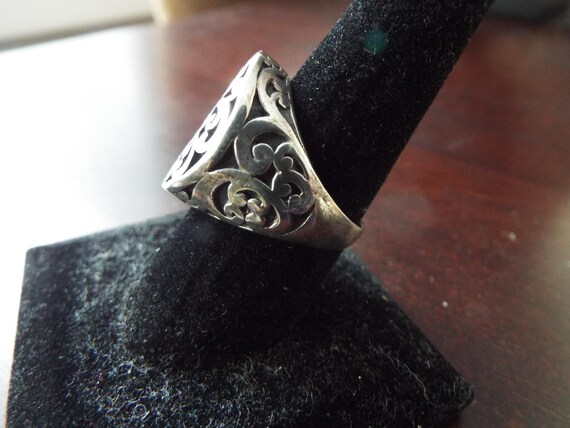 sterling silver statement  ring size 9 unisex jew… - image 2