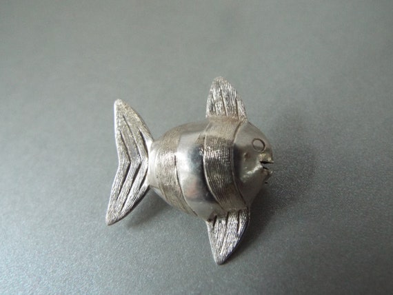 Mexican Taxco  sterling silver tropical fish pin … - image 5