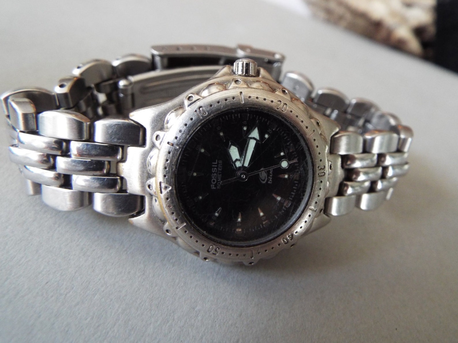 Vintage Fossil Blue ladies watch AM3110 small wrist Etsy