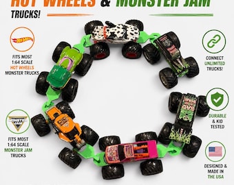 Monster Truck Train Connectors | Universal Monster Truck Couplers | 1:64 Monster Truck Accessories | Compatible with All Style Trucks
