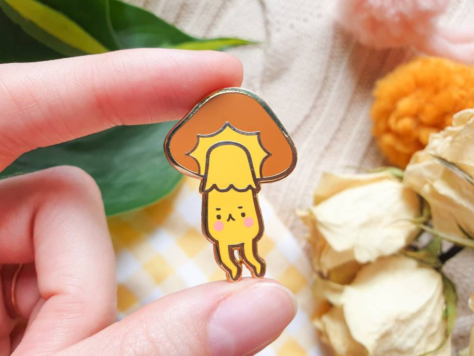Mushroom Fellow Pin Enamel Pin Mushroom Lover Cute Pin Etsy