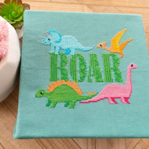 Dinosaur Roar Cross Stitch Pattern - Modern Cross Stitch Pattern - Digital Cross Stitch Pattern PDF Download