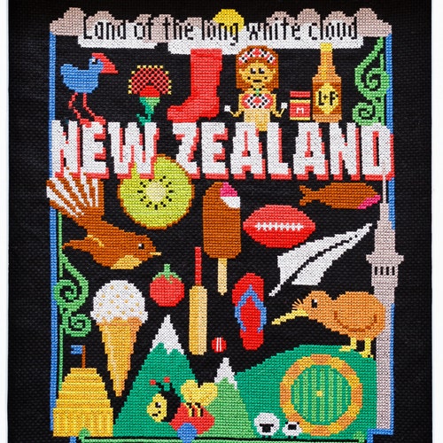 New Zealand Cross Stitch Pattern Printable PDF Pattern NZ Etsy Australia