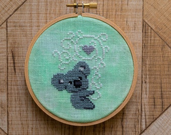 Koala Cross Stitch Pattern - Modern Cross Stitch Pattern - Digital Cross Stitch Pattern - Australia Cross Stitch Pattern