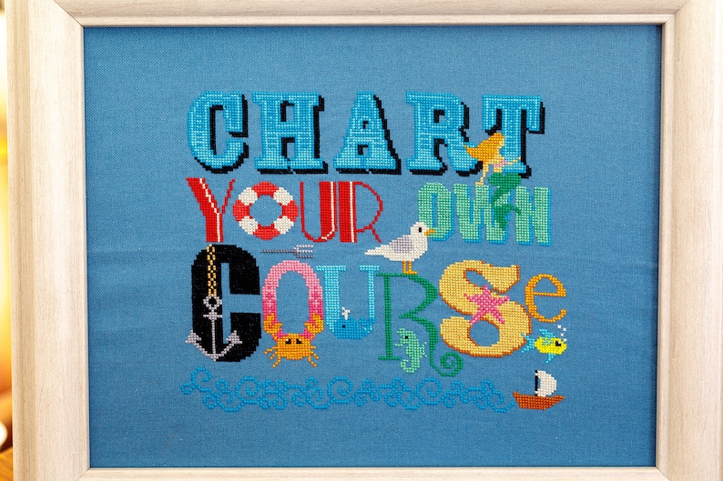 Chart Your Own Course Modern Cross Stitch Pattern Digital Etsy