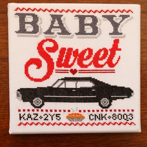 Baby Sweet Impala Cross Stitch Pattern - Supernatural Cross Stitch Pattern - Modern Cross Stitch Pattern -  Digital Cross Stitch Pattern