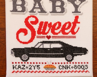 Baby Sweet Impala Cross Stitch Pattern - Supernatural Cross Stitch Pattern - Modern Cross Stitch Pattern -  Digital Cross Stitch Pattern