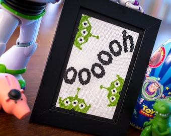 Aliens Cross Stitch Pattern | Cute Cross Stitch Pattern | Digital Cross Stitch Pattern