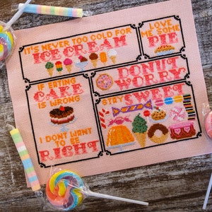 Sweet Dessert Cross Stitch Pattern - Dessert Cross Stitch Pattern - Digital Cross Stitch Pattern