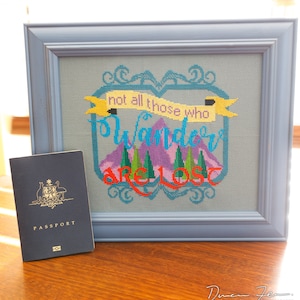 Not all those who Wander Cross Stitch Pattern - Travel Cross Stitch Pattern - Digital Cross Stitch Pattern - Tolkien Cross Stitch Pattern