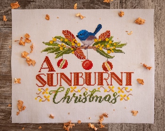 A Sunburn Country Weihnachten Kreuzstichmuster - Australien Kreuzstichmuster - Weihnachtskreuzstich