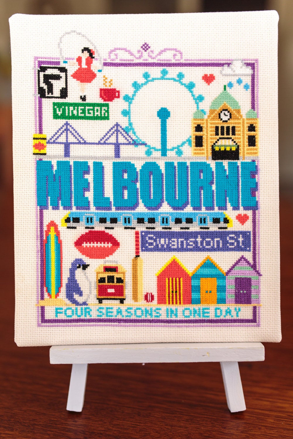 Melbourne Cross Stitch Pattern Australia Digital Pdf Etsy