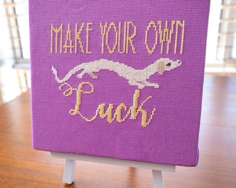 Make your Own Luck Cross Stitch Pattern - Lucky Dragon Cross Stitch Pattern - Modern Cross Stitch Pattern - Digital Cross Stitch Pattern