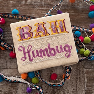 Bah Humbug Christmas Cross Stitch Pattern - Modern Cross Stitch Pattern - Christmas Cross Stitch Pattern - Digital Cross Stitch Pattern