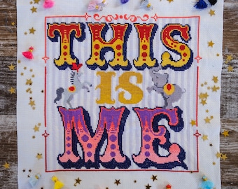 This is Me Circus Cross Stitch Pattern - Circus Cross Stitch Pattern - Digital Cross Stitch Pattern PDF