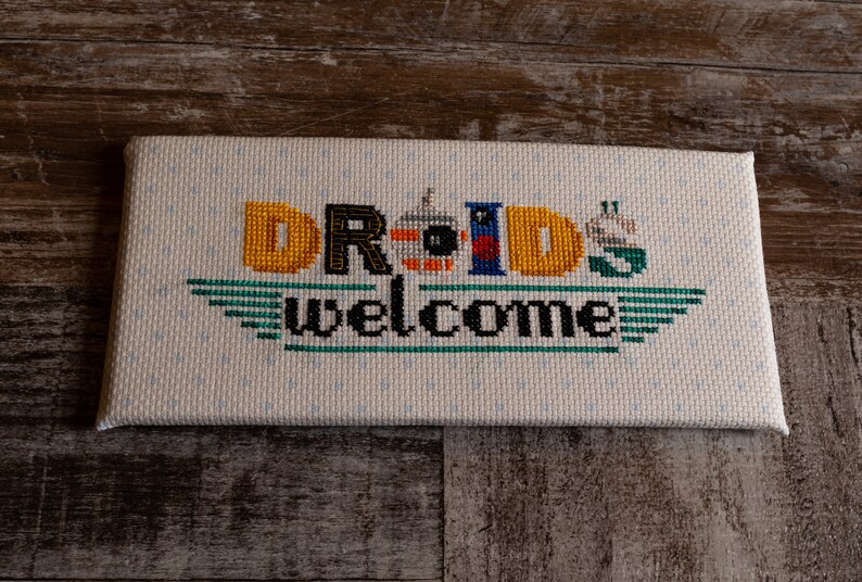 Droids Cross Stitch Pattern - Welcome Cross Stitch - Modern Cross ...