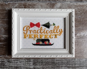 Perfect Cross Stitch Pattern- Mary Poppins Modern Cross Stitch Pattern - Digital Cross Stitch Pattern PDF Download