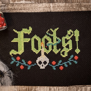 Fools! Villain Cross Stitch - Modern Cross Stitch Pattern - Spooky Cross Stitch - Halloween Cross Stitch - Digital Cross Stitch Pattern