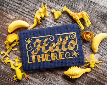 Hello There Cross Stitch Pattern - Modern Cross Stitch Pattern - Digital Cross Stitch Pattern