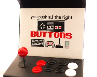 Retro Gamer Cross Stitch Pattern - Digital Cross Stitch Pattern - Gaming Cross Stitch Pattern