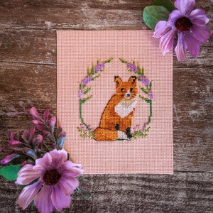 Woodland Fox Cross Stitch Pattern - Cross Stitch Digital Pattern PDF - Fox Cross Stitch Pattern - Cute Cross Stitch