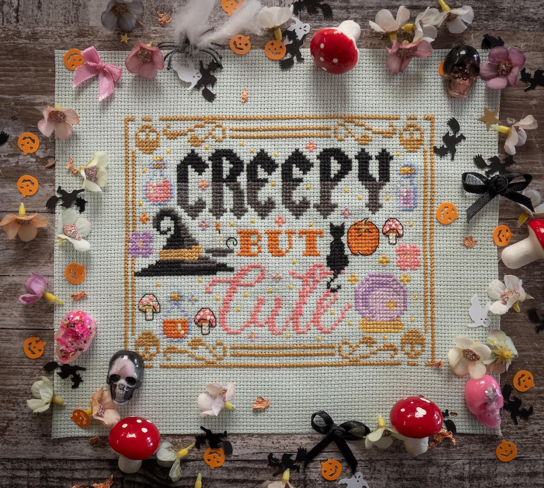 Creepy but Cute Cross Stitch Pattern - Cross Stitch Digital Pattern PDF ...