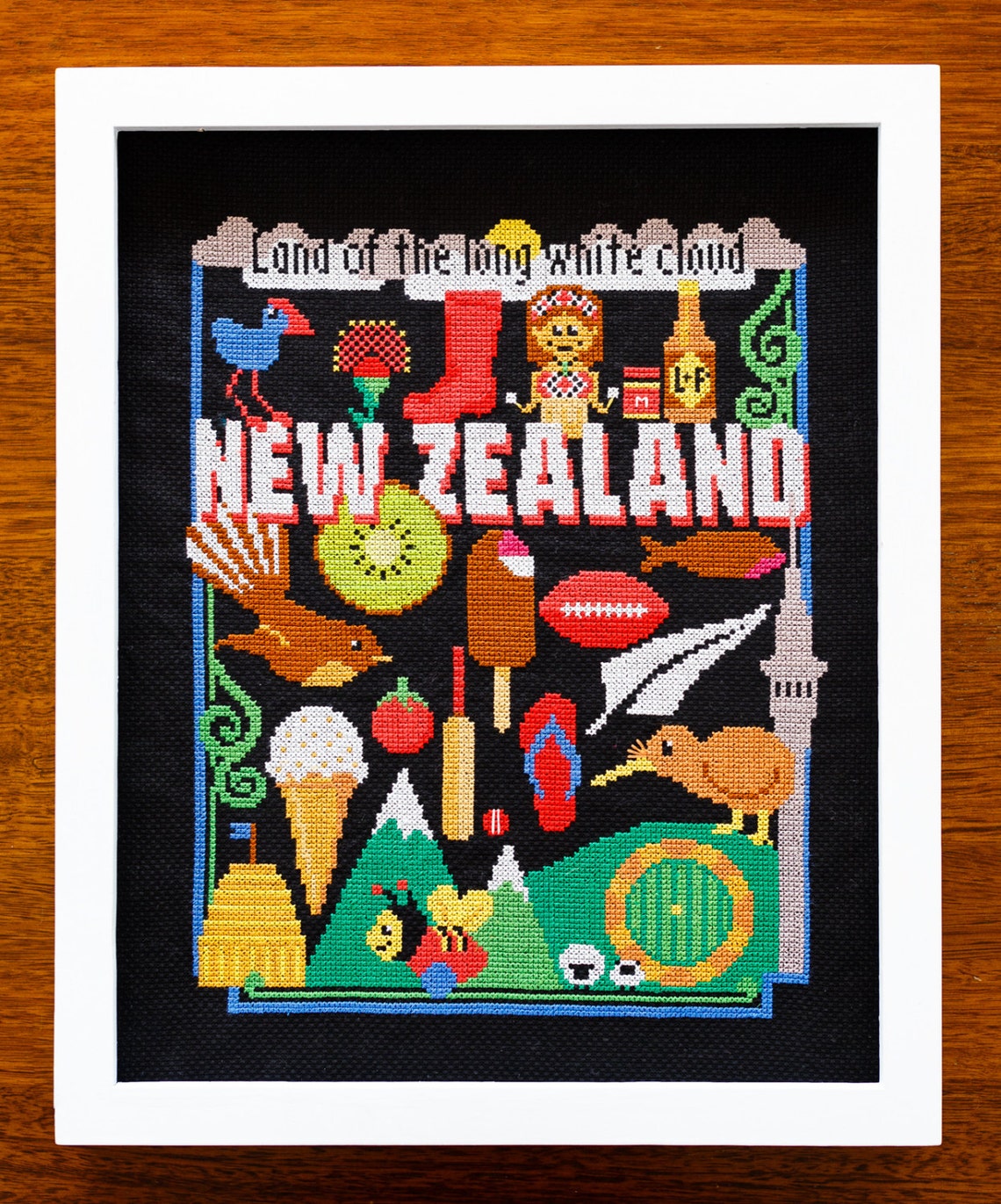 New Zealand Cross Stitch Pattern Kiwiana Digital PDF Etsy