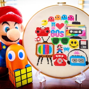 Eighties Cross Stitch Pattern / Retro 1980s Cross Stitch Pattern / Cross Stitch Pattern