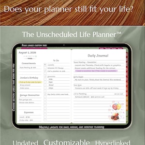 Undated Digital Planner Hyperlinked Monthly Daily Weekly for Goodnotes Noteful Notability iPad 2026 2027