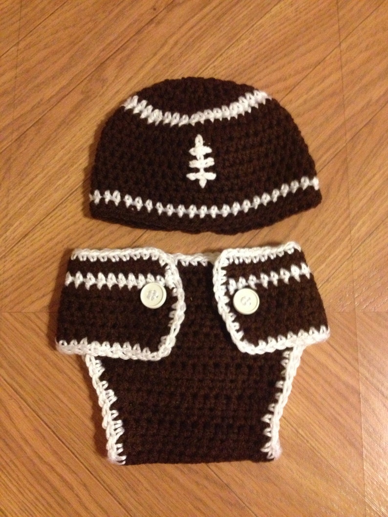 Newborn Baby Football Diaper Cover and Hat | Etsy