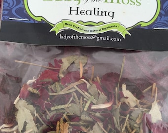 Healing loose incense smudge blend, charcoal burning, handblended, wildcrafted